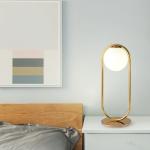 Contemporary Glass Ball Table Desk Lamp For Bedroom