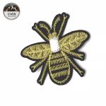 Handmade Fashionable Iron On Embroidered Patches 3D Bee Rhinestone Crystal