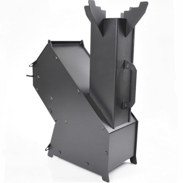 Custom Flat Pack Stainless Steel Wood Burning Camping Stove for Outdoor