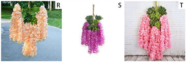 75cm 110cm Silk Green Plants Artificial Witseria Flower Hanging Ceiling