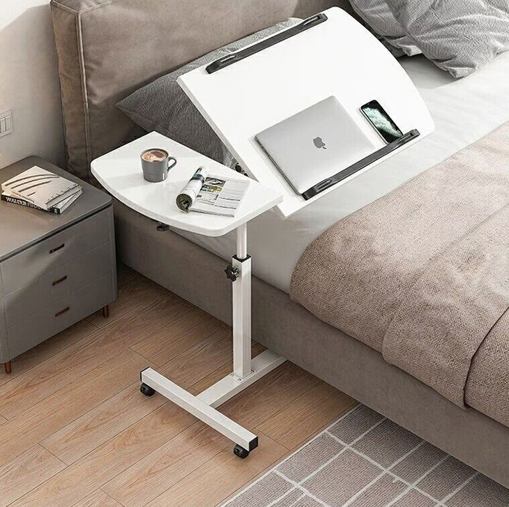 Solid Small Office Coffee Standing Table Manual Folding Standup Desk for Small Spaces