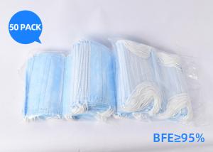 Quality Blue Surgical Earloop Face Mask 3 Ply One Time For Personal Care wholesale