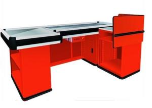 Quality Supermarket Checkout Counters With Transport Tape , Custom Stainless Steel Countertops wholesale