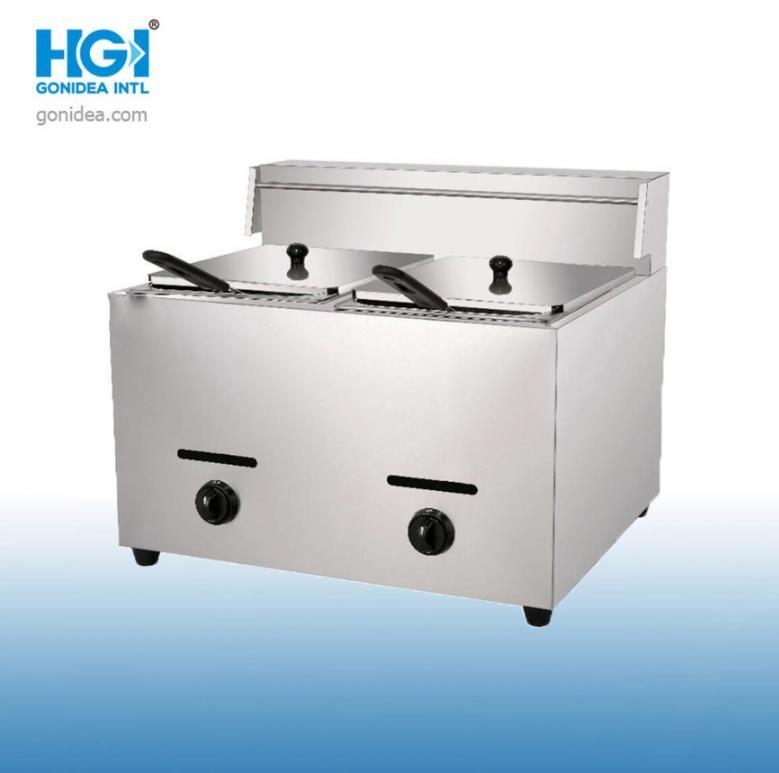 Countertop Stainless Steel Gas Deep Fryer 6L With Fryer Basket
