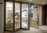 Fire Proof Aluminium Bifold Patio Doors , Residential Folding Doors With Louver