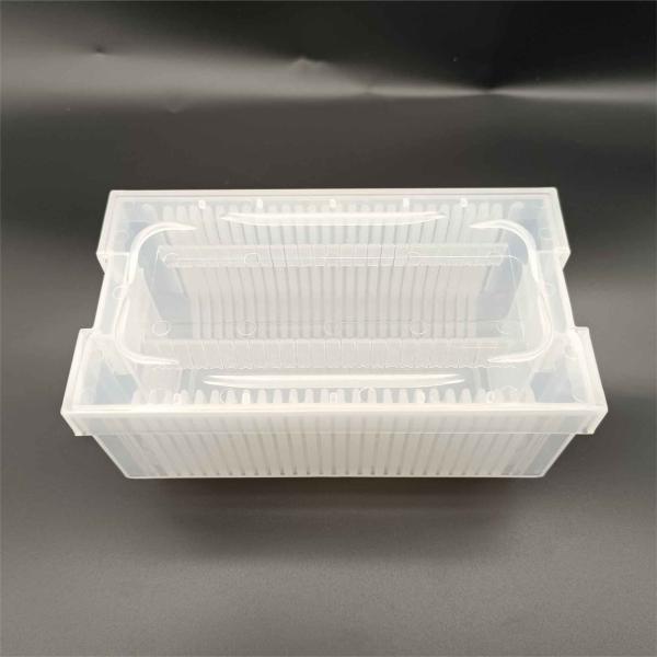 Cheap Transparent Rectangle Wafer Carrier Box , 3 Inch Wafer Cassette Box for sale