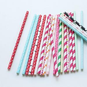 Quality Convenient Lightweight Paper Party Straws Earth Friendly FDA Approved wholesale