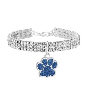 Quality Amazon Hot Selling Cute Dog Accessories Shining Collar With Crystal For Pet Dog Cat wholesale