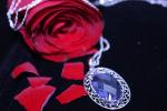 8x10mm 9x11mm Pear Shaped Blue Sapphire Pendant Necklace