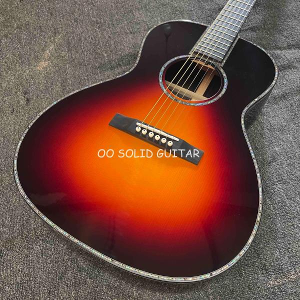 Classic Folk Parlor Acoustic Guitar Solid Indian Rosewood 38 Inch B/S OO Body in