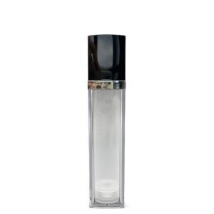 Quality Square Cosmetic Airless Pump Bottles 30ml Double Wall Aluminum wholesale