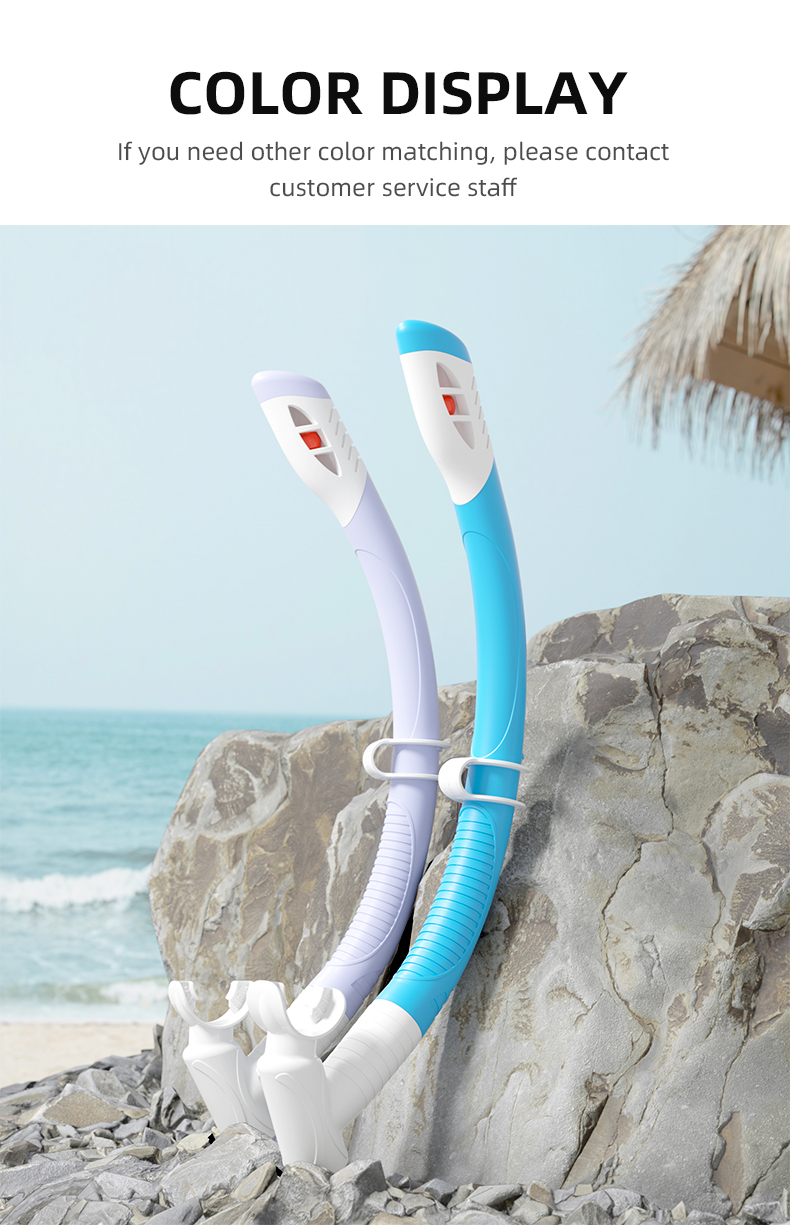 Silicone Swimming Diving Scuba Breathing Tube Dry Snorkel For Kids