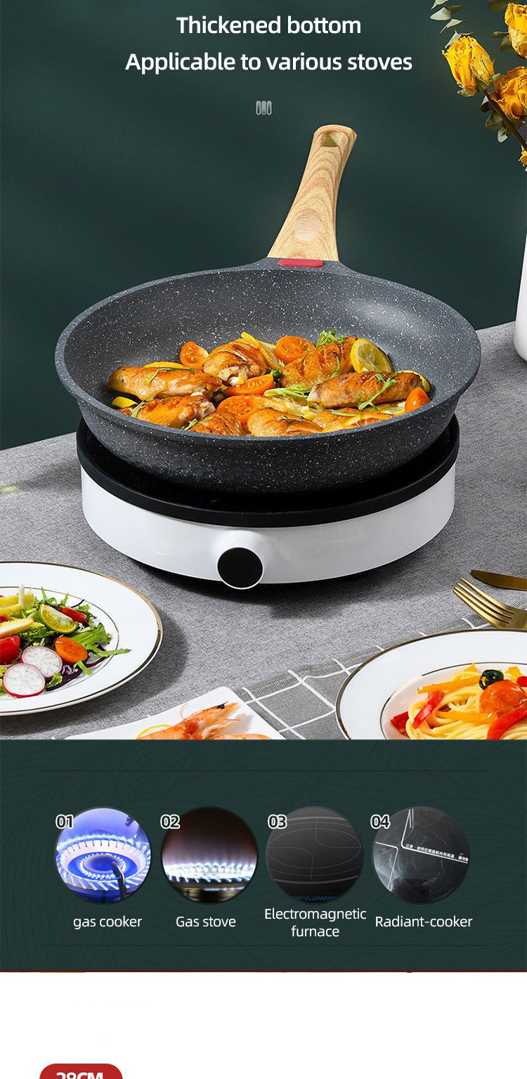 Hot Sale Cookware 24cm Cooking Pot Die-cast Aluminum Frypan Non Stick Panci Non Stick Skillet Pan