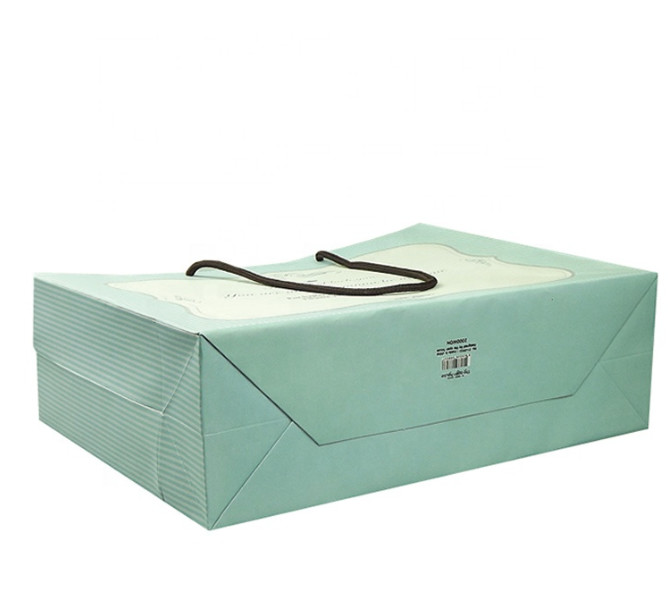 Lovely Custom Printed Paper Bags High Bearing Capacity With Cotton Handle