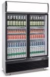 830L Upright 2 Door Display Fridge Direct Cooling System With Evaporator Fan