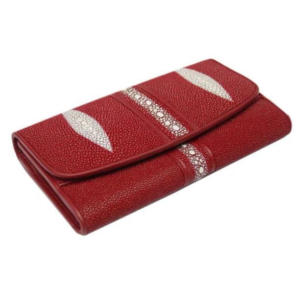 Stingray Skin Unisex Men Long Trifold Wallet Large Male Card Holders Genuine