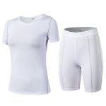 2 pieces short sleeved blouse T-shirt + shorts girl suit