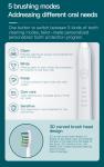 Combo Electric Toothbrush IPX4 Countertop Water Flosser Teeth Whitening 600ml
