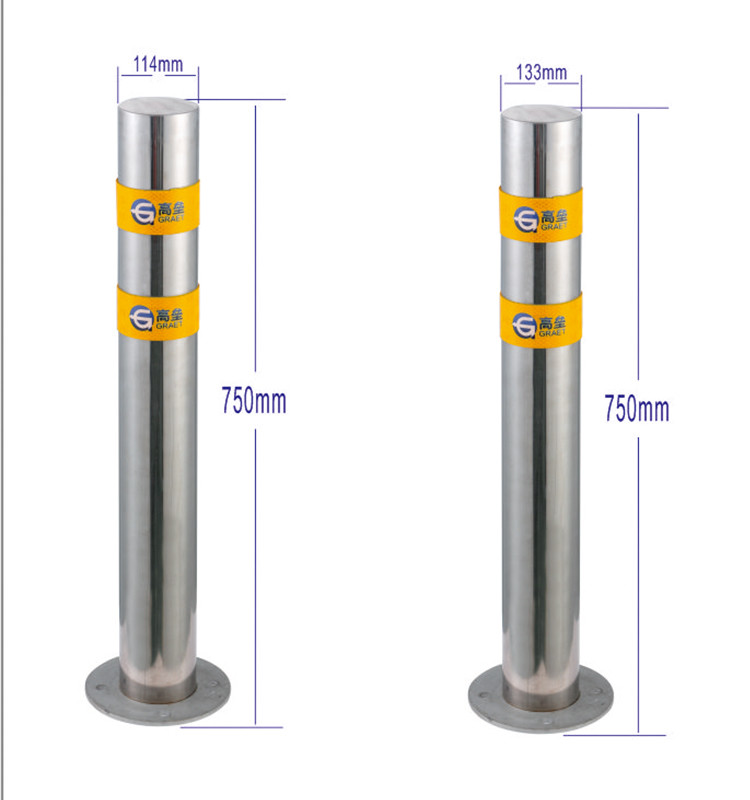 Dia 89mm Removable Stainless Steel Bollards H900mm Thickness 3mm