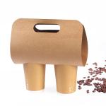 350g Kraft Single Double Cup Takeaway Coffee Cups Holder