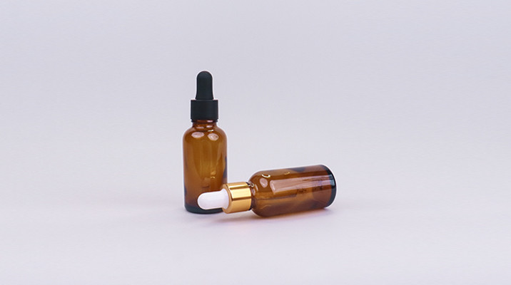 Essence Oil Refillable Amber Glass Dropper Bottle 60ml With Aluminum Closure