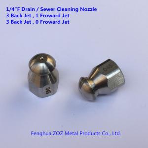 Quality 1/4&quot; F Stainless Steel Drain Cleaning Nozzle ,Sewer Jetting Nozzle wholesale