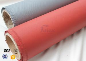 Quality Red Silicone Coated 800℃ 0.7MM Silica Fiberglass Fire Blanket 750g / m2 Weight wholesale