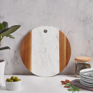 Quality Kitchen Tray Marble Acacia Wood Splicing Cutting board wholesale