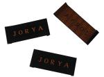 Crochet Handmade Clothing Labels Soft Edge Satin Surface Acurate logo end foled