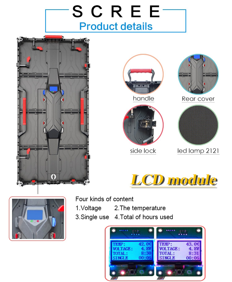 High Resolution 500x500 Indoor and Outdoor Stage LED Display Cabinet with IP65 Rating