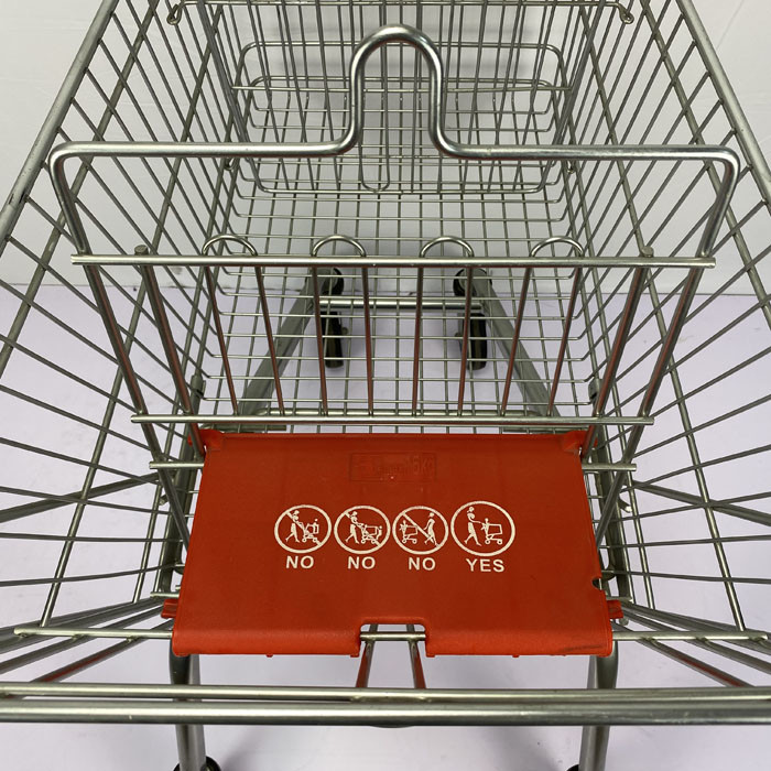 125L European Shopping Carts Powder Coating Supermarket Basket Trolley SGS Certificate
