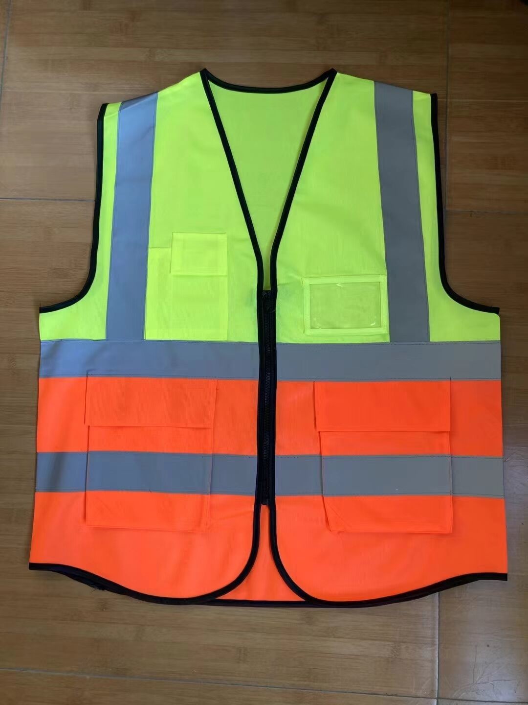 Green Hi Vis Safety Vest 110g 80g Safety Vests With Pockets