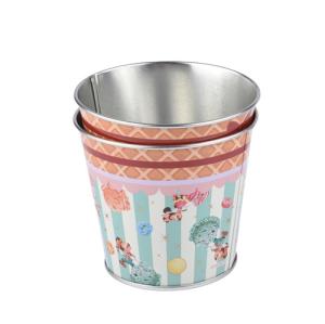 Quality Stackable Food Storage Tins 95*70mm Popcorn Tin Bucket Food Grade wholesale