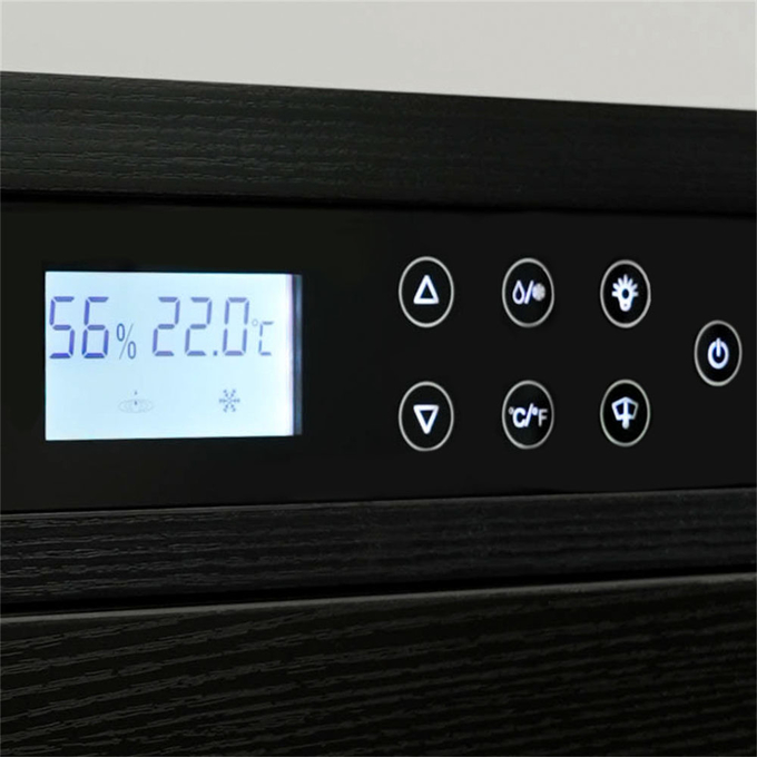 Exquisite Black Wood Cigar Cooler Humidor With Precision Climate Control