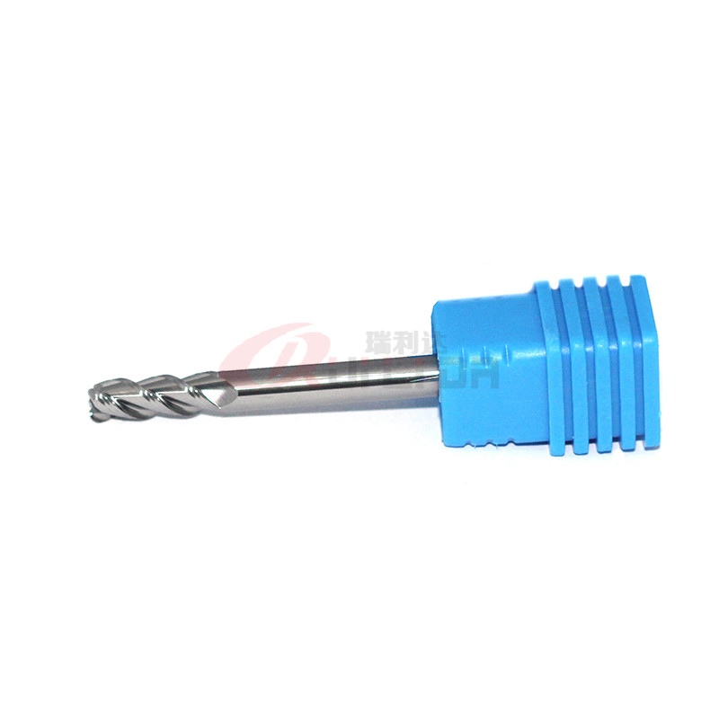 4mm 0.157" .125 Corner Radius End Mill 3 Flute Aluminum End Mill 45 Degree Carbide HRC50