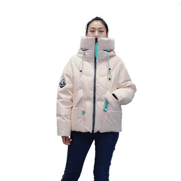 FODARLLOY F22531 Beige Ladies Warm Hooded Cotton-padded Clothes Women Slim Long
