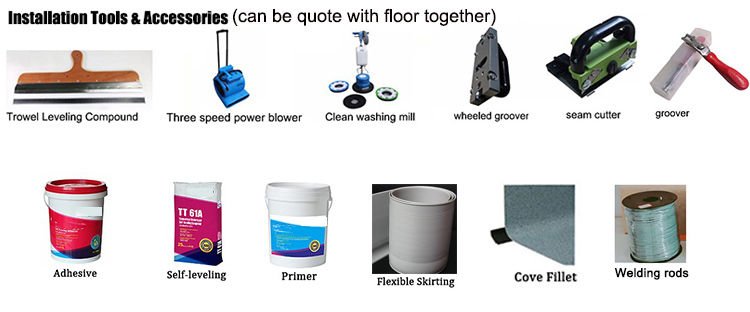 Waterproof Homogeneous PVC Flooring Roll 2mm-3mm Thickness Anti Bacterial