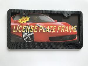 Quality Amazing Premium Authentic Personalized License Plate Covers Carbon Fiber Frame wholesale