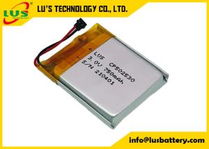 Quality Flexible CP502530 Cylindrical LiMnO2 Battery 3.0v 800mah Replacement wholesale