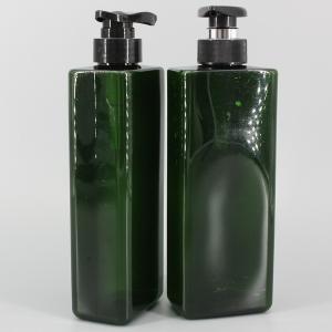 Quality Blackish Green Cuboid 550ml Eco Shampoo Bottles wholesale