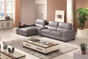 Quality contemporary genuine leather section corner sofa furniture wholesale