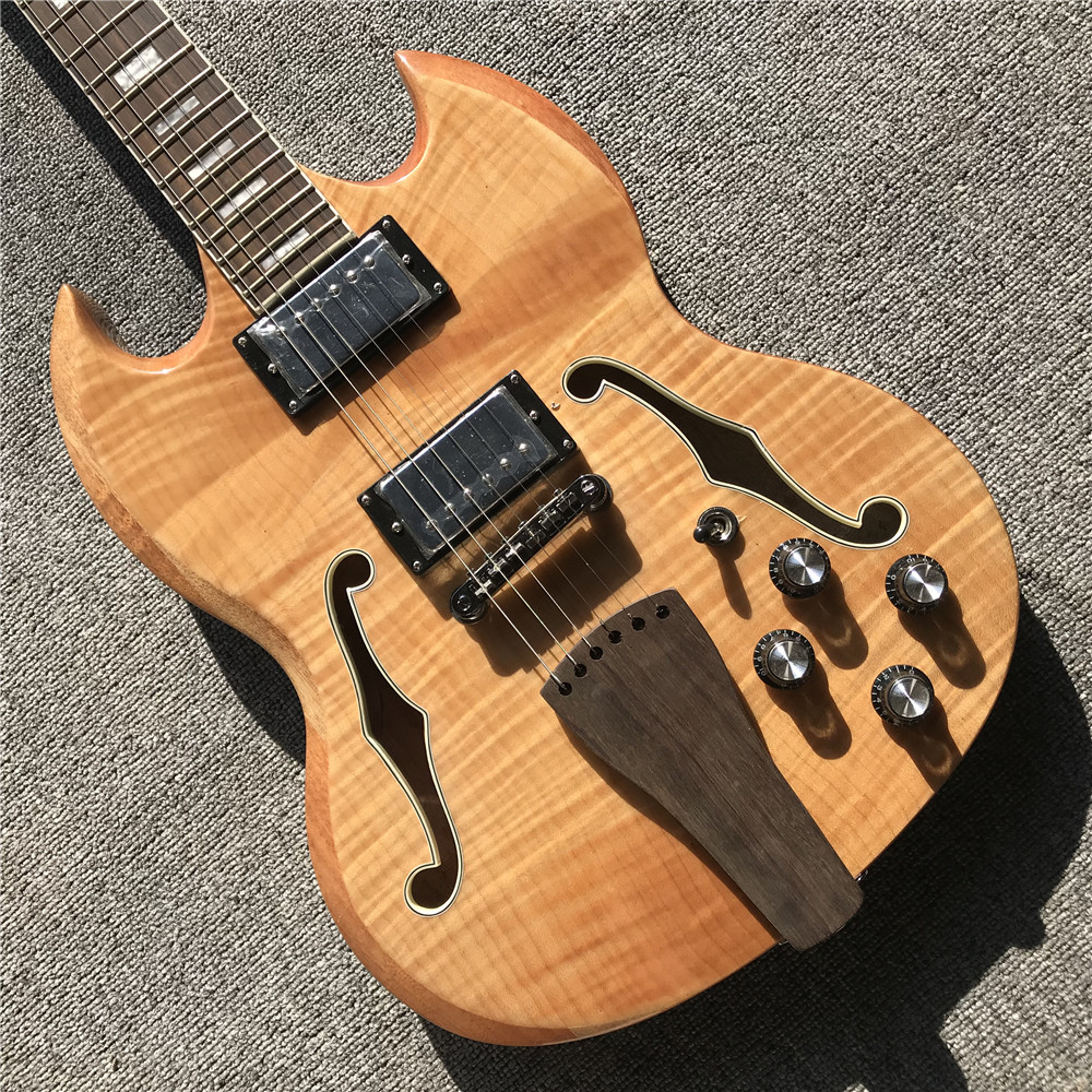 Custom Half Hollow Body Electric Guitar
