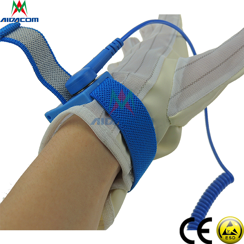 Reusable Anti Static Wrist Straps With Grounding Wire Alligator Clip