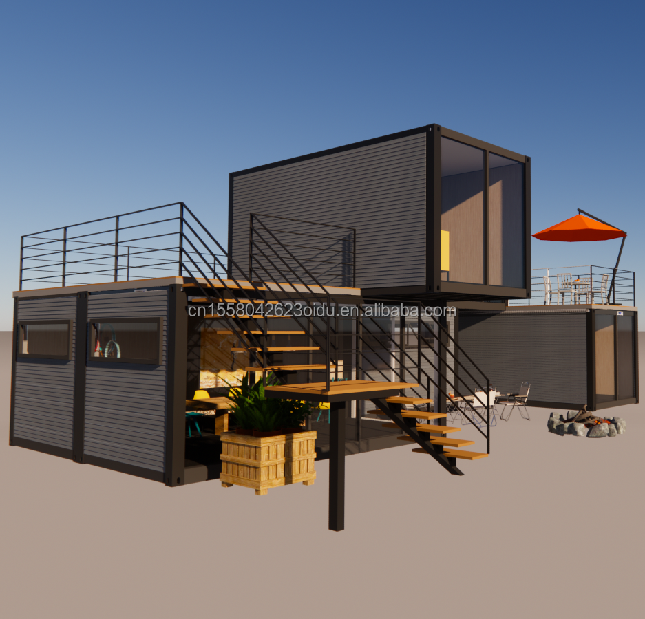 Hotel Prefabricated Foldable Container Shop With Steel Frame Galvanized Steel Bending 180g Material