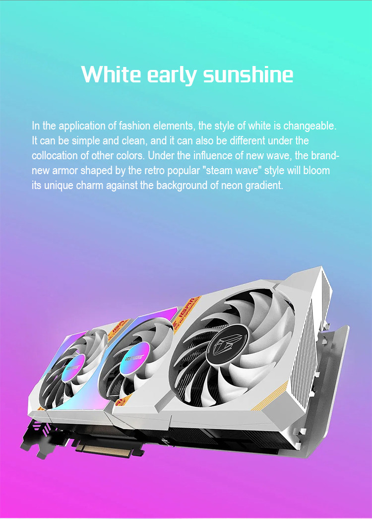 Three Fan Miner Graphics Card IGame GeForce RTX 3050 Ultra W OC 8G