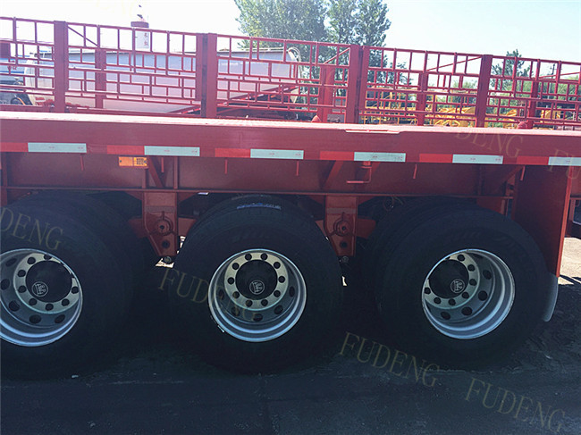 Carbon Steel 40 Ton Flatbed Truck Trailer BPW Axle With Air Bag Suspension