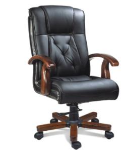 Quality medium back office wooden manager swivel chair furniture wholesale