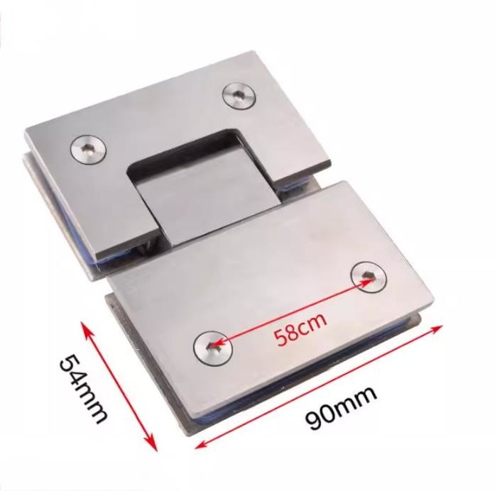 90*58mm Glass Shower Hinge Enclosure Water Proof Shower Screen Door Hinges