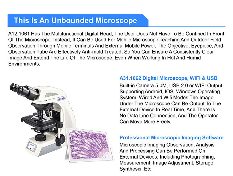 Opto-Edu A12.1061 Abbe Condenser Binocular 22mm Laboratory Biological Microscope