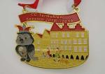 Customized Carnival Badge Medals For Beer Festival 2D Design Ribbon Attachment